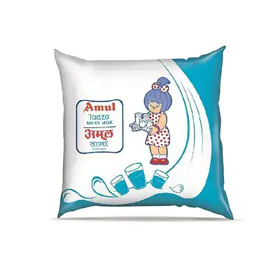 Amul Taaza Toned Milk Pouch (500 ml)