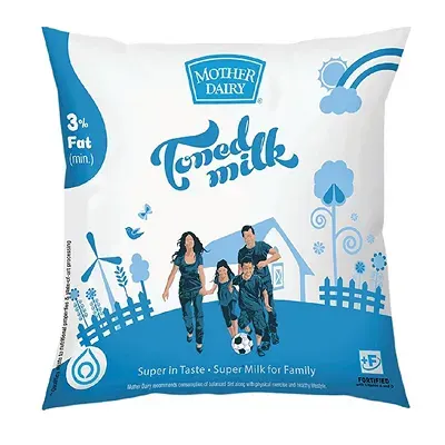 Mother Dairy Toned Milk Pouch (500 ml)